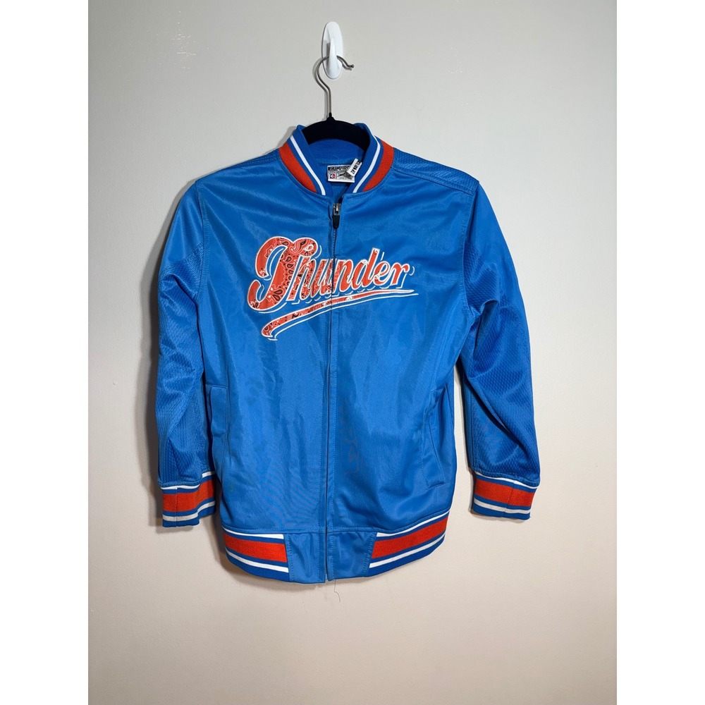 Zipway Oklahoma‎ City Thunder NBA Kids Track Jacket Blue Orange Size M 10/12